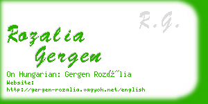 rozalia gergen business card